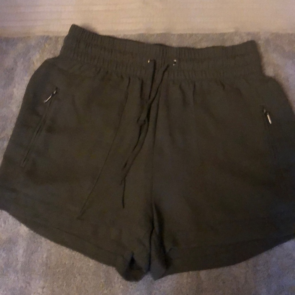 Green cargo shorts